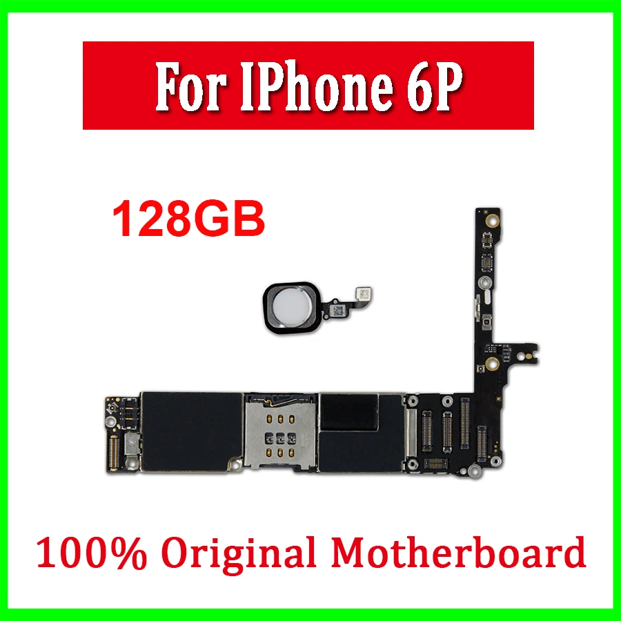 

128GB 100% Good Working Unlocked for iphone 6 plus Logic Board With Touch ID For iphone 6 plus Motherboard Black TFingerprint