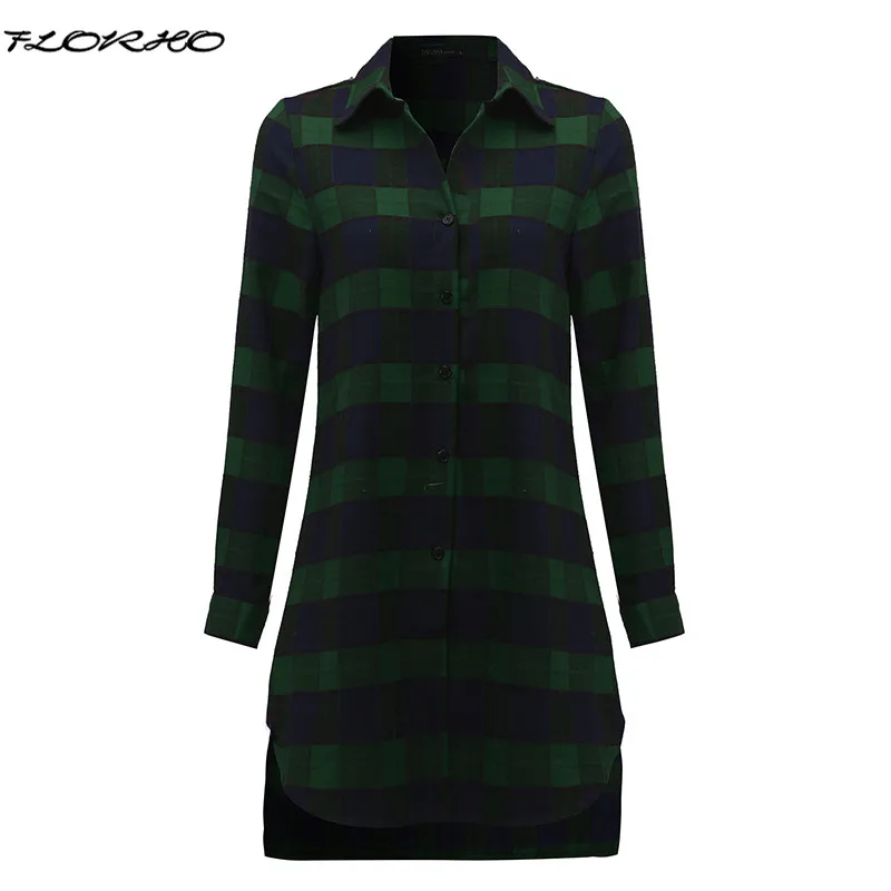 ZANZEA Fashion Women 2017 Lapel Neck Long Sleeve Split Asymmetrical Hem Long Tops Loose Plaid Shirt Buttons Blusas Femininas ZANZEA Fashion Women 2017 Lapel Neck Long Sleeve Split Asymmetrical Hem Long Tops Loose Plaid Shirt Buttons Blusas Femininas