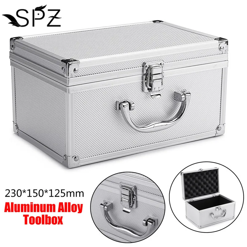 Tanie Aluminiowy tatuaż pistolet futerał do przenoszenia Rotary Coil maszynka do tatuażu schowek permanentny makijaż sprzęt do haftu 230*150*125 m