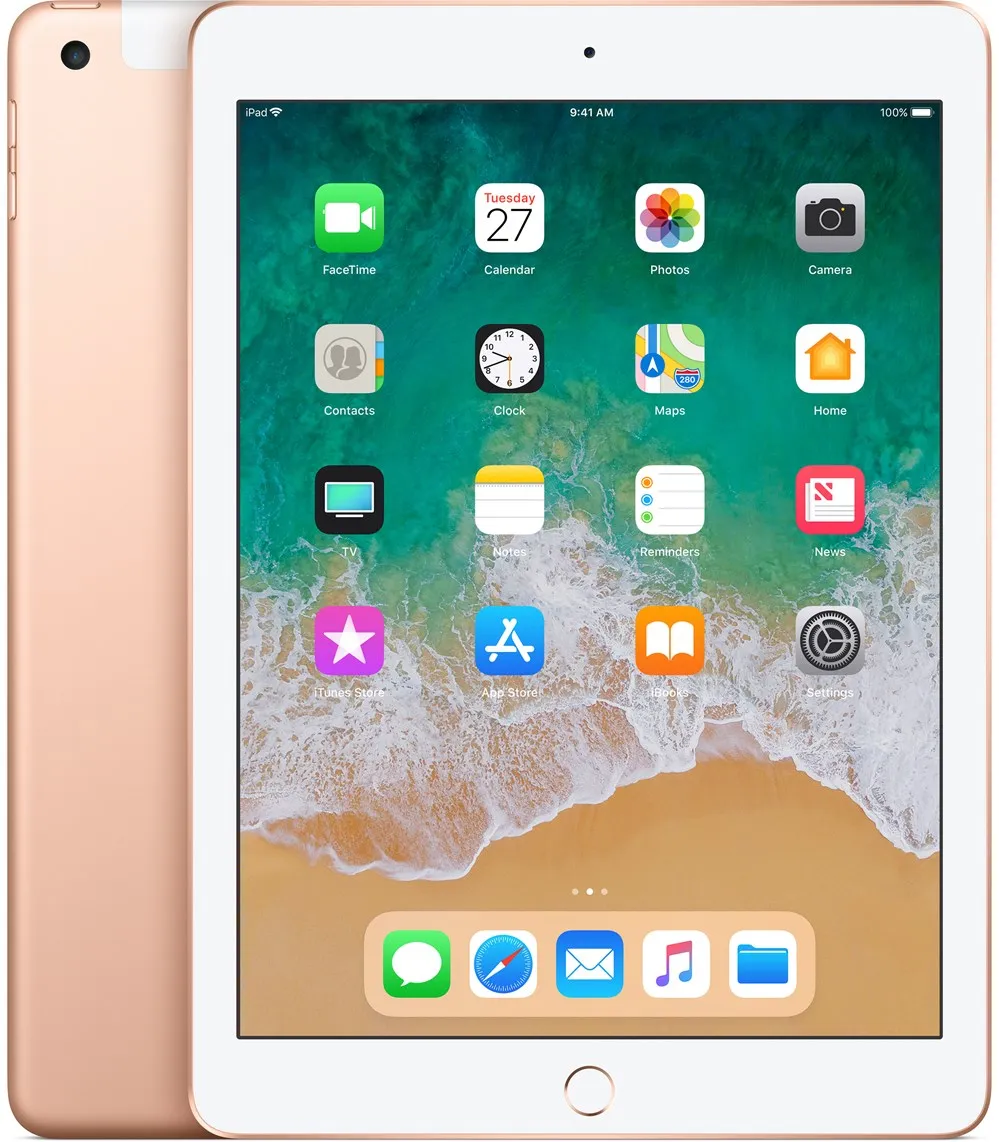 Apple iPad, 24,6 см (9,7 дюйма), 2048x1536 пикселей, 128 ГБ, 3g, iOS 11, золотой