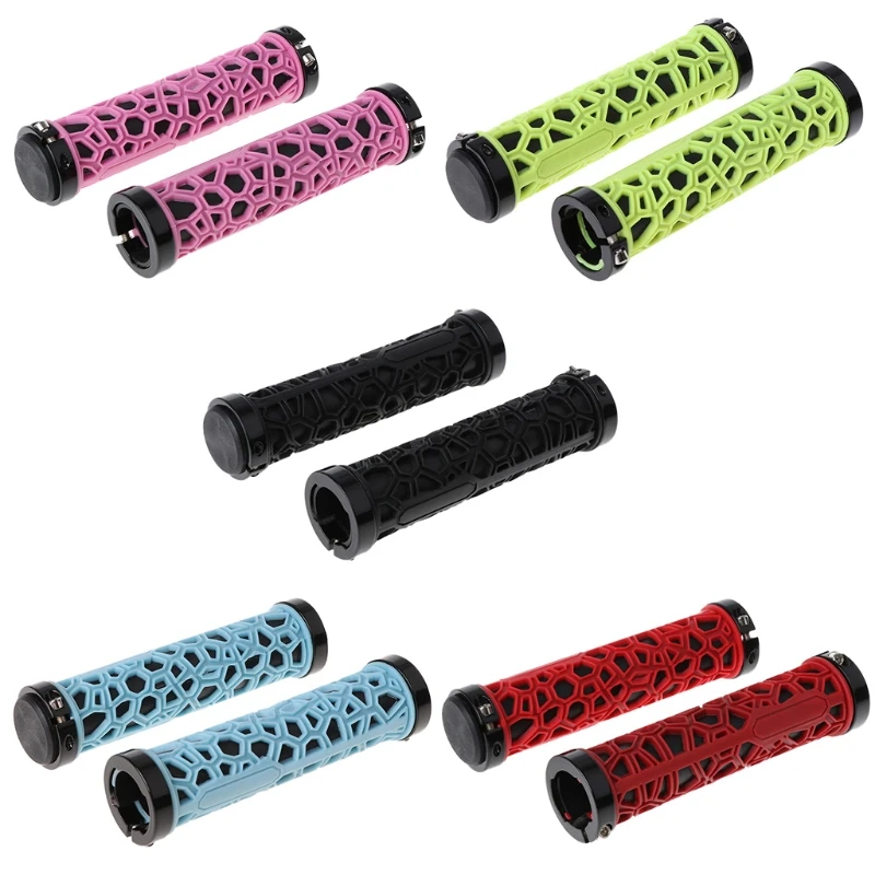 1Pair Bicycle Grips 22.2mm Handlebar Cycling TPR Fixed Gear MTB Double