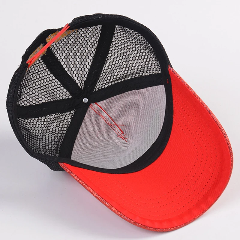 Women Baseball Cap Snapback Wonder Woman Mesh Hat Red Headwear Curved Bill Summer Adjustable Outdoor Accessory (2)