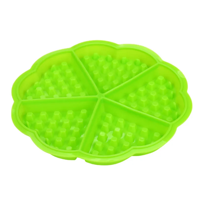 4 Grid Flower Waffle Mold Kitchen Silicone Mini Round Waffles Pan Cake Baking Mould Mold Waffle Tray maquina de waffle J25#5 (9)