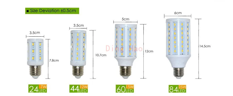 D50 10 шт./лот E27 E14 E26 B22 5730 42 светодиодный 12 Вт 1200 люмен 85-265 В AC светодиодный лампы холодный белый теплый белый светодиодный мозоли светодиодный