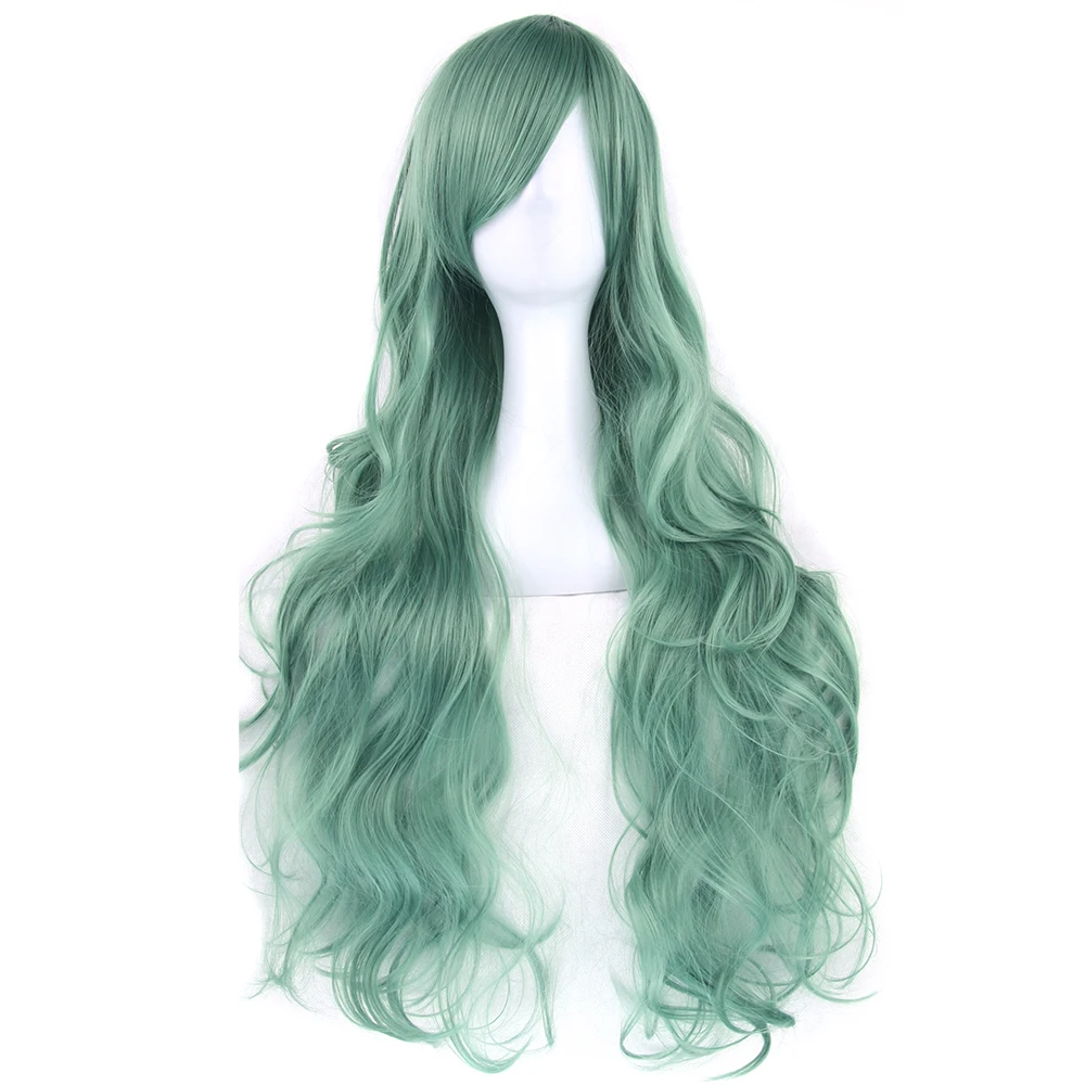 Soowee 20 цвета длинные вьющиеся волосы зеленый Косплэй парики синтетический термостойкий парик аксессуары для волос Вечерние белый черный парик для Для женщин
