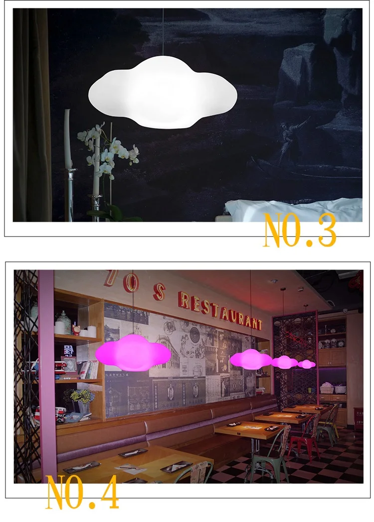 LukLoy LED Pendant Light Modern Creative Restaurant Study Kid INS Living Room Bedroom Cloud Decorative Dining Room Hanging Lamp