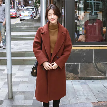 

Women coat female overcoat female spring autumn slim blend woolen coat woolen outerwear casaco winter