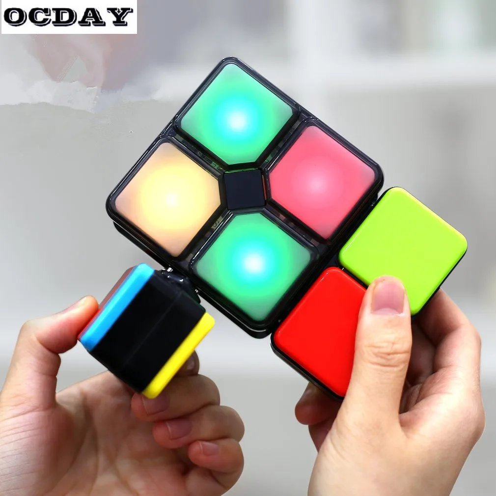 OCDAY электронный Magic Cube Spinner cubo Спиннеры флип слайд головоломки игрушечная лампа скорость Мультиплеер режимы Дети Развивающие игрушки DIY