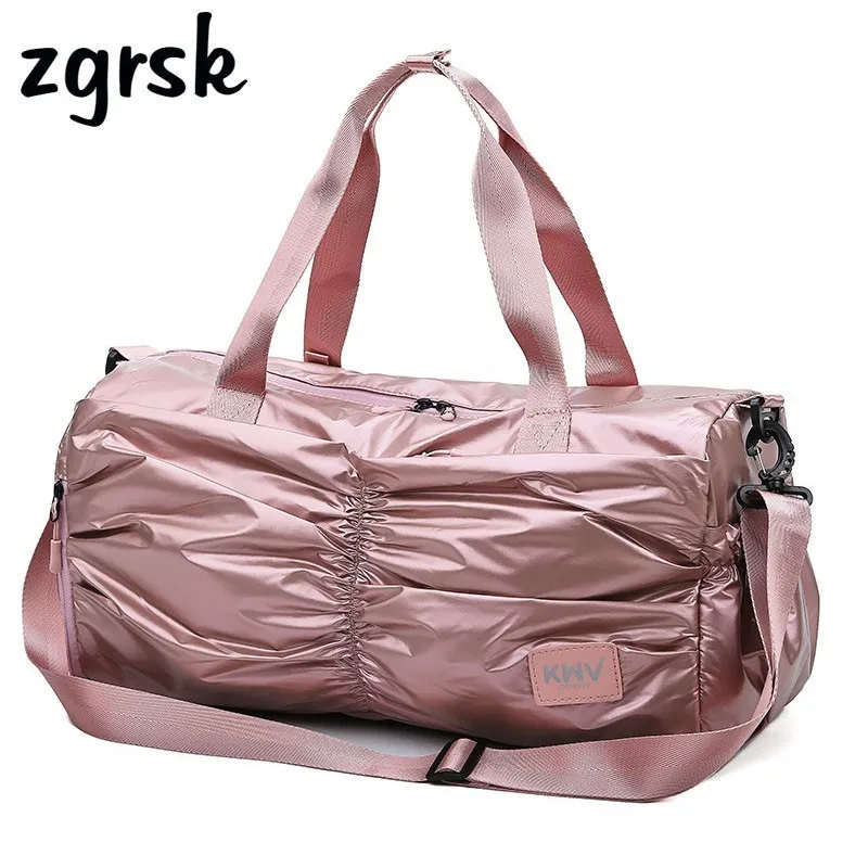 Женская дорожная сумка брендовая большая молния нейлоновая однотонная красная модная дорожная сумка и багаж для женщин Дорожные сумки