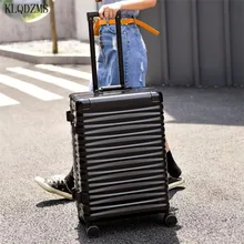KLQDZMS 20/24/26/28 дюймов алюминиевая рама Сумки на колёсиках spinner брендовая дорожная сумка через плечо, деловые сумки на колесиках чемодан на колесах