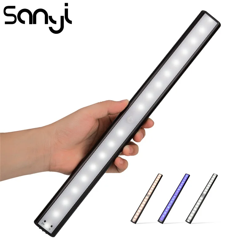 

SANYI Rechargeable PIR Motion Sensor Emergency Night Lamp 7 Modes Colors Changeable Kitchen Cabinet Bedroom Wardrobe Night Light