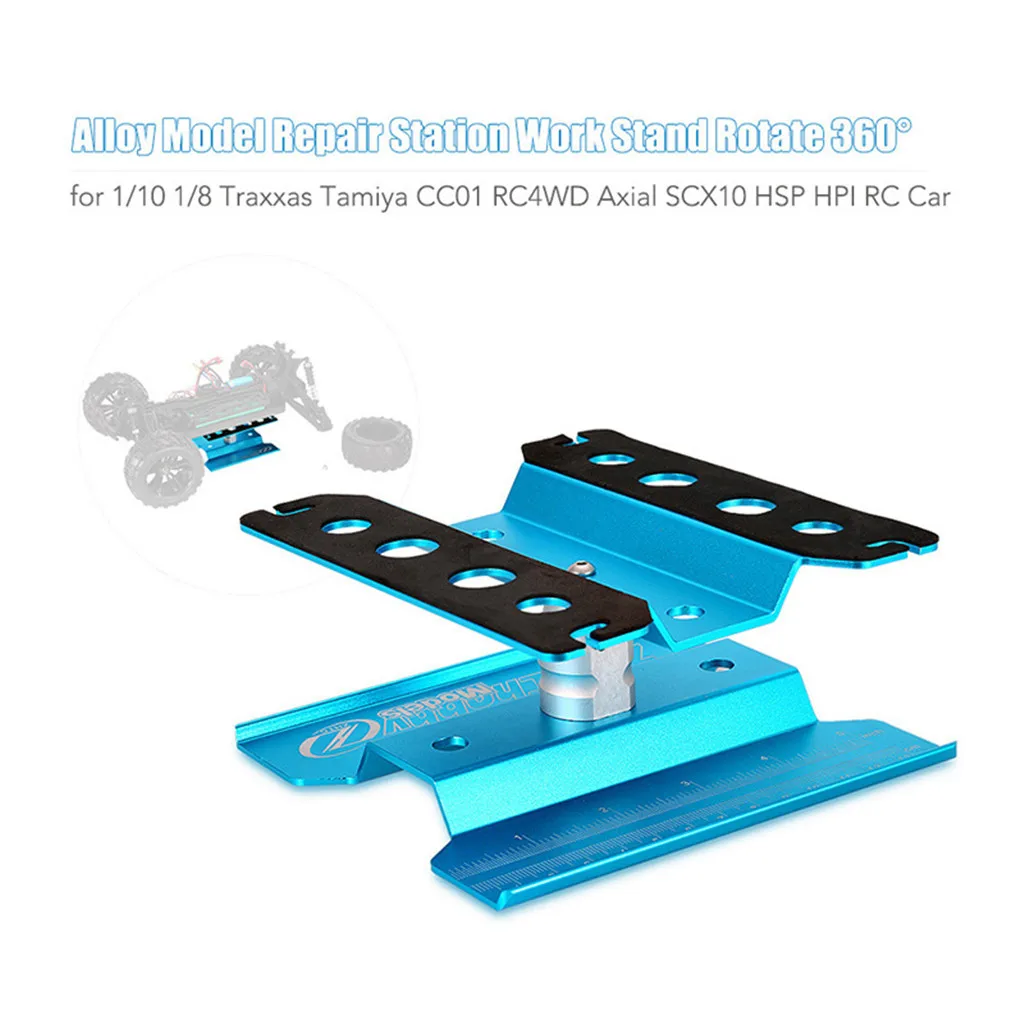 

Alloy Model Repair Station Work Stand Rotate 360 for 1/10 1/8 Traxxas Tamiya CC01 RC4WD Axial SCX10 HSP HPI RC Cars RC Car Parts