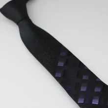 LAMMULIN Новинка мужские галстуки черный с пурпурным жаккард с геометрическим узором полосатый тканый галстук узкий галстук для свадьбы Corbata 6 см