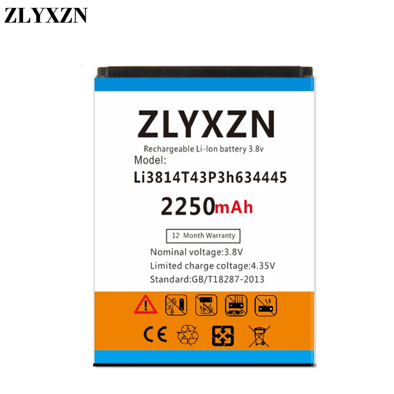 

2250mAh Li3814T43P3h634445 Battery For ZTE Blade L110 A112 V815W Batteries