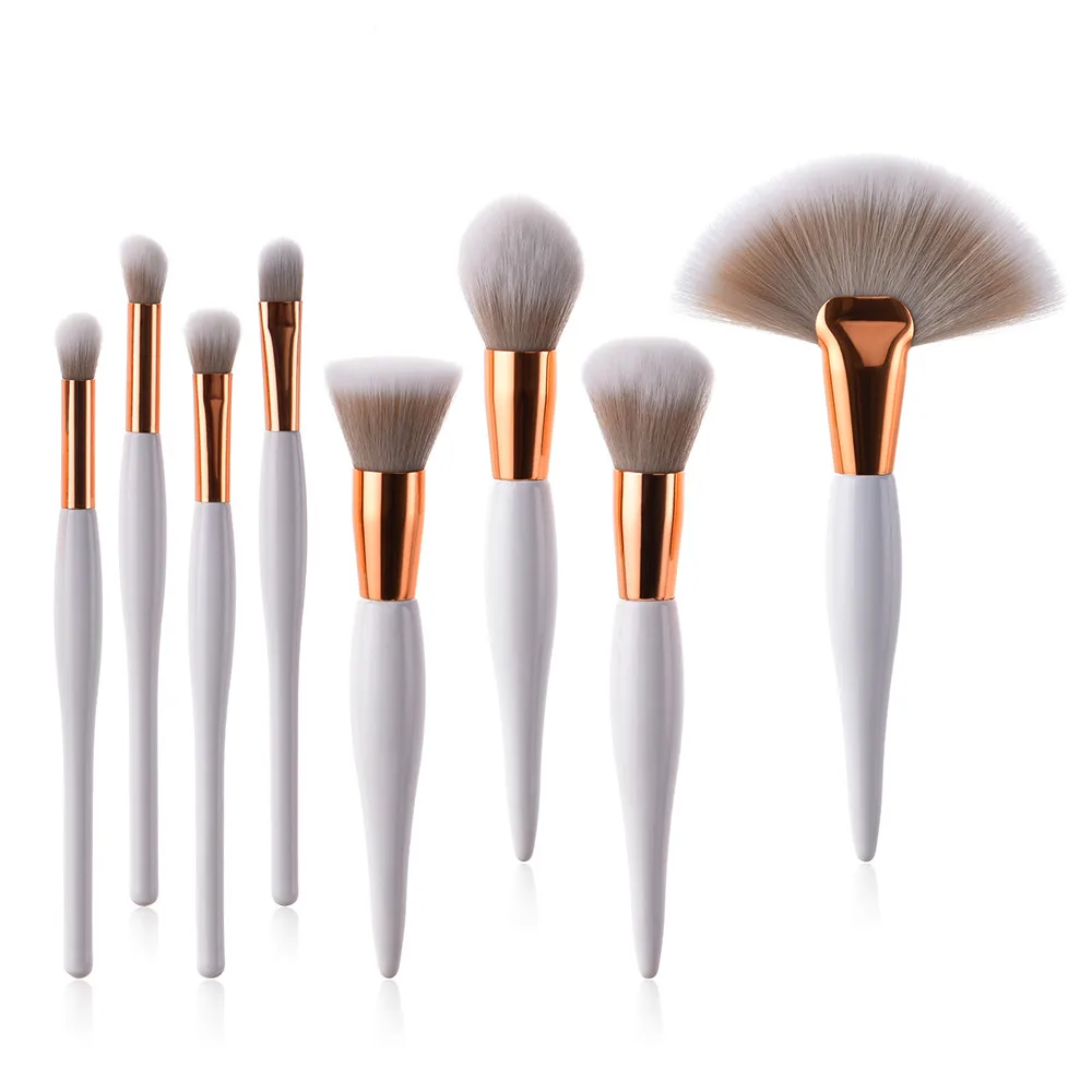 

OutTop 8 pcs/set makeup brush kit soft synthetic head handle brushes fan flat brush set for women eyeshadow make up 22 cm 1n7