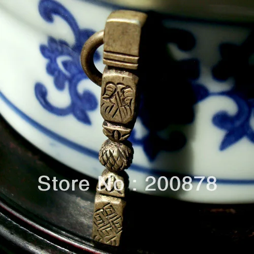 

Ethnic Jewelry TBP519 Tibetan Man`s Silver Cross Vajra charms30mmTibeta Babao-Eight Auspicious Amuletbest offerbig sale