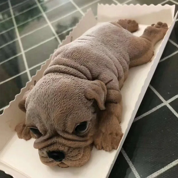 

3D stereo mousse cake silicone mold cute sable dog dirty dirty dog chocolate ice cream mold