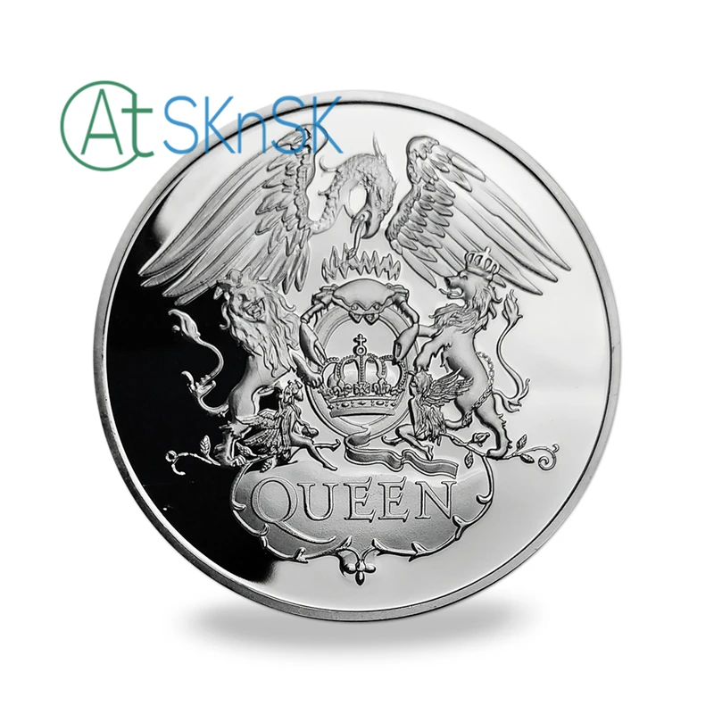 British Queen Rock Band Silver Plated Commemorative Coin Gold Plated Metal Coins For Fans Collection