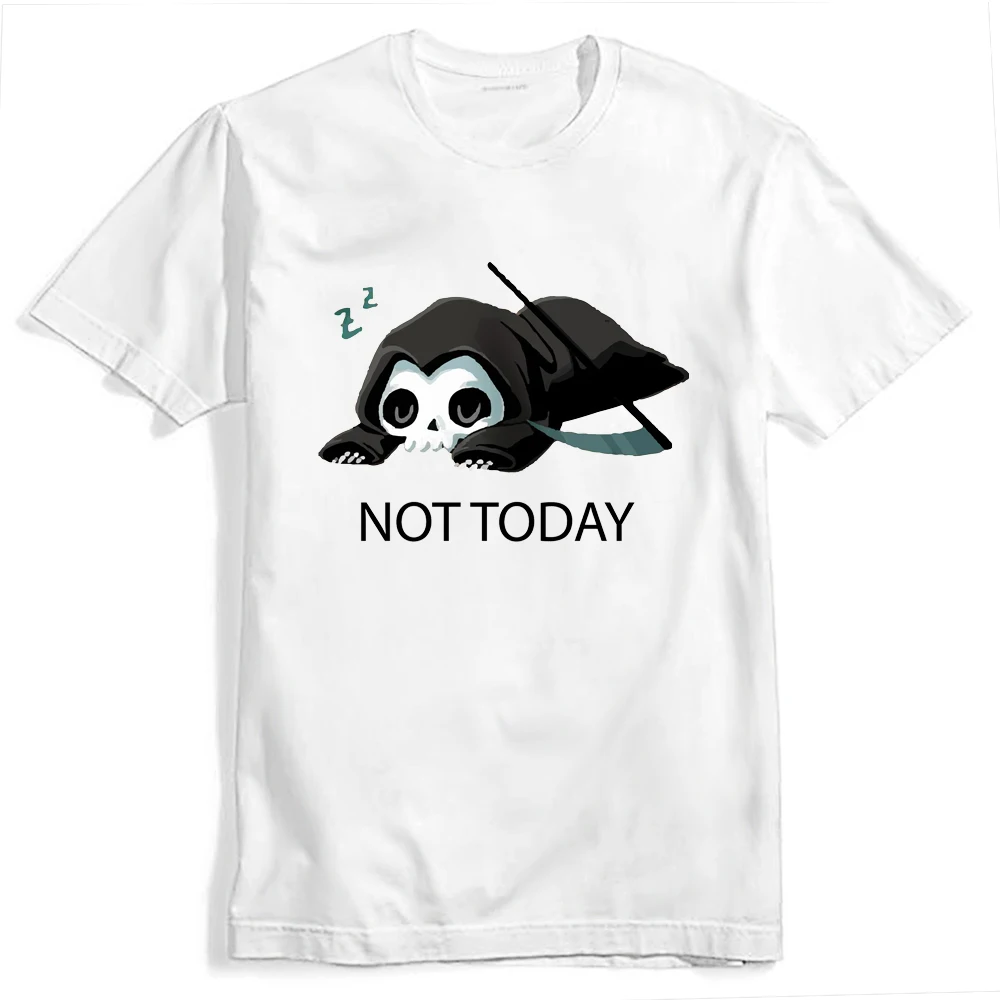 

New Harajuku NOT TODAY Cat with galsses Print T Shirt Women T-shirt Woman Tee Tops Casual Female Tshirt