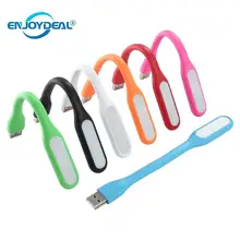 1Pc Flexible USB LED Light Lamp Gadgets 5V 2W Computer Notebook Ultra Bright Portable Mini USB Bendable Reading Night Light