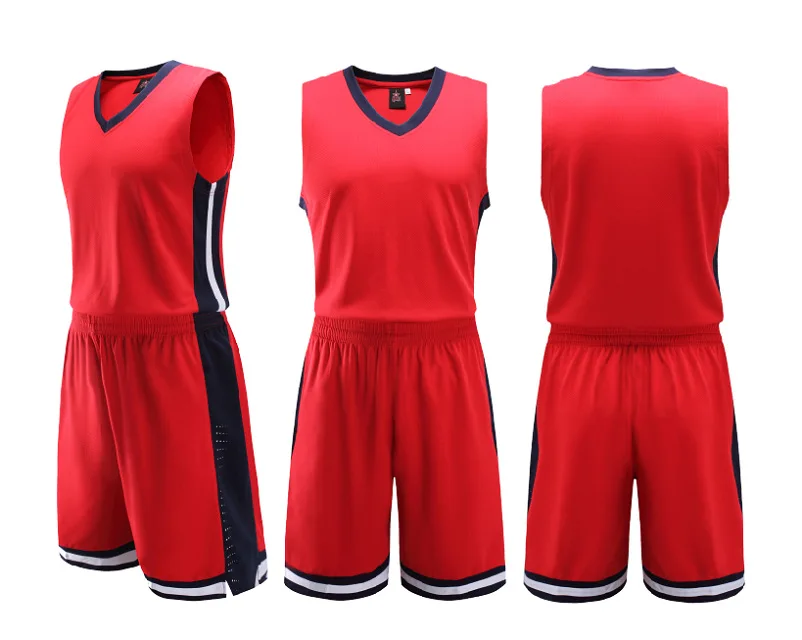 Spring Summer Men Stripe Basketball Jersey Sets Uniforms Adult Sports Clothing Breathable Basketball Jerseys Shorts Quick Dry 3
