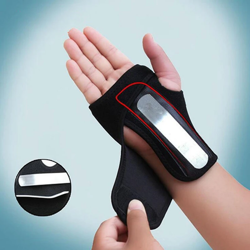 LumiParty Adjustable Wrist Support Wrist Joint Brace Black Nylon Sport