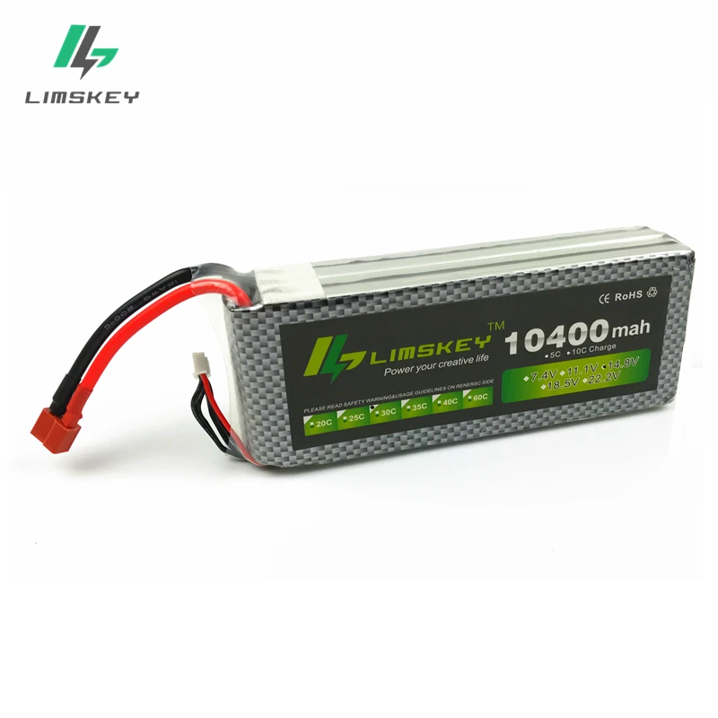 Limskey 4S RC LiPo батарея 14,8 V 10400mAh 35C до 50C 4S для БПЛА мультироторный Квадрокоптер самолет лодка автомобиль 10000mah 14,8 v батарея