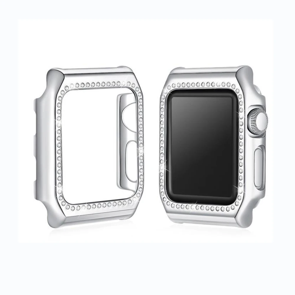 Алмазная крышка для Apple Watch Case 42 мм 38 мм iWatch band Crystal защитный чехол бампер Apple watch 3 2 1 Аксессуары