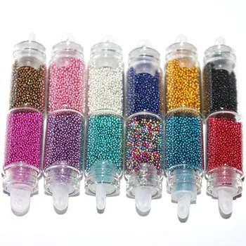 

12 bottle Shining Crystal Mixed Zircon Caviar Mini Beads 3D Nail Glitter Decorations Tiny Glass Diamond Stone
