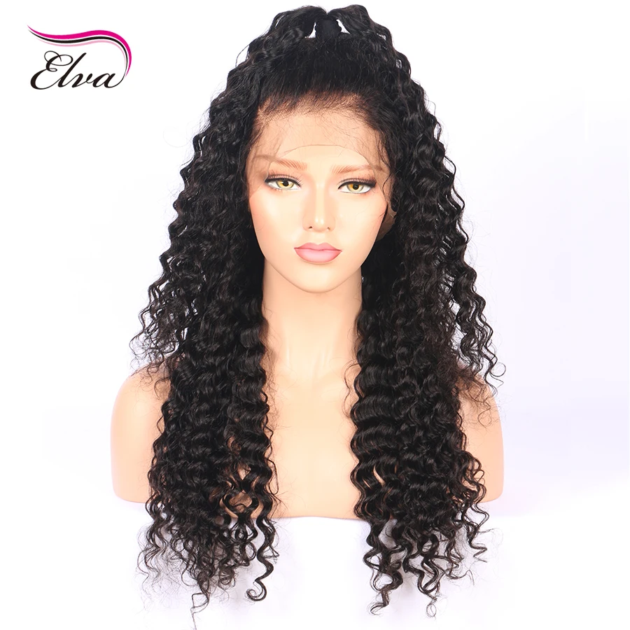 Elva Hair Glueless Full Lace Human Hair Wigs For Black Women Deep Wave Brazilian Remy Hair Wig Natural Hairline With Baby Hair1