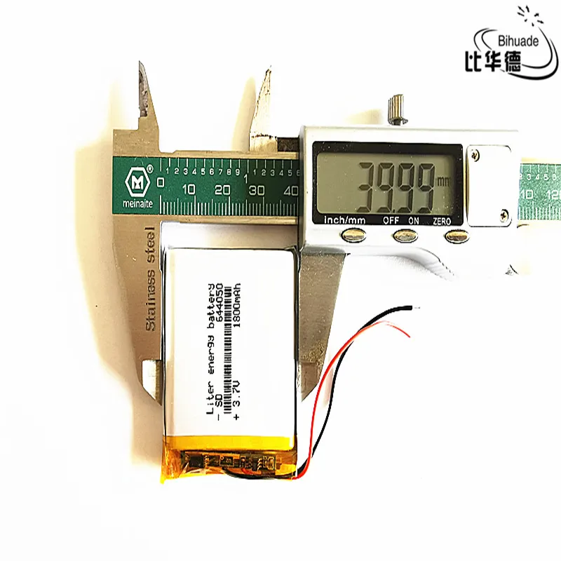 Хорошего качества литиевая батарея 3,7 V, 1800 mAH 644050 полимерный литий-ионный/литий-ионный аккумулятор для планшетных ПК банк, gps, mp3, mp4