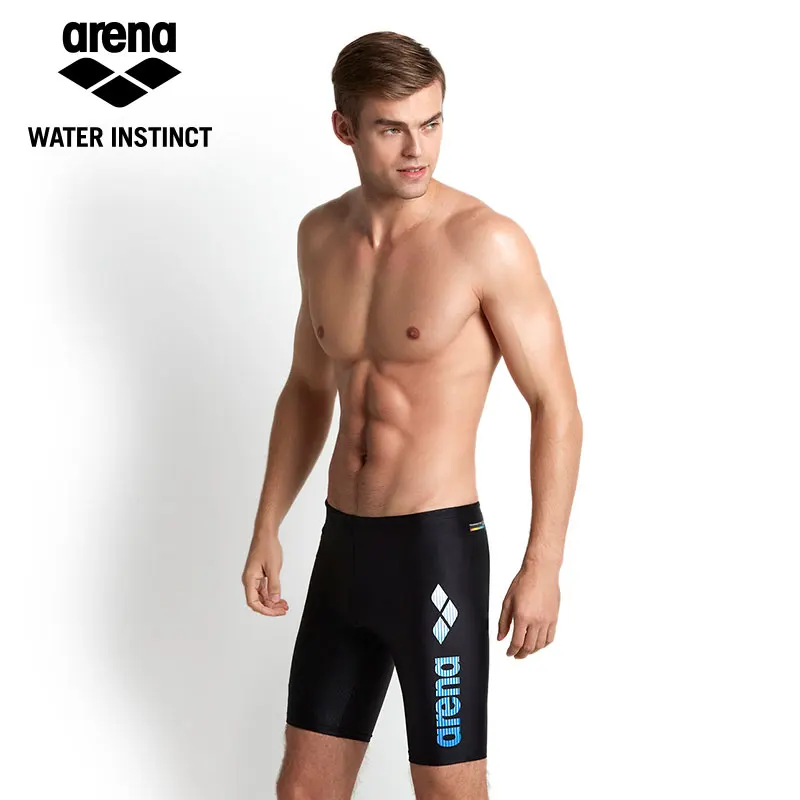 Arena 2018 New Men Swimming Trunks Mens Knee length Swim Wear Quick dry