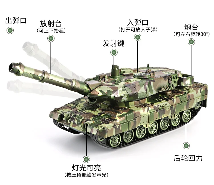 Детская имитация 99 игрушки-танки бронированная машина для мальчиков военная машина модели игрушечных автомобилей запустенная модель танка тигр электронные игрушки
