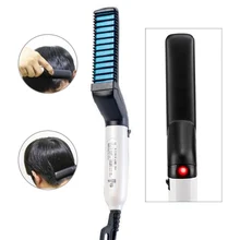Многофункциональный гребень для волос быстрый выпрямитель для бороды завивка бигуди для мужчин красота инструмент для укладки волос Электрический выпрямитель