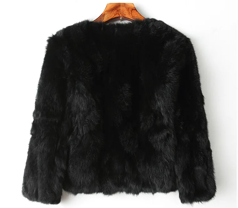 HCYO Autumn Winter Women Short Coat Plus Size Three Quarter Covered Button Slim Fur Coat Casual Jacket Woman Short Coat Warm  (15)