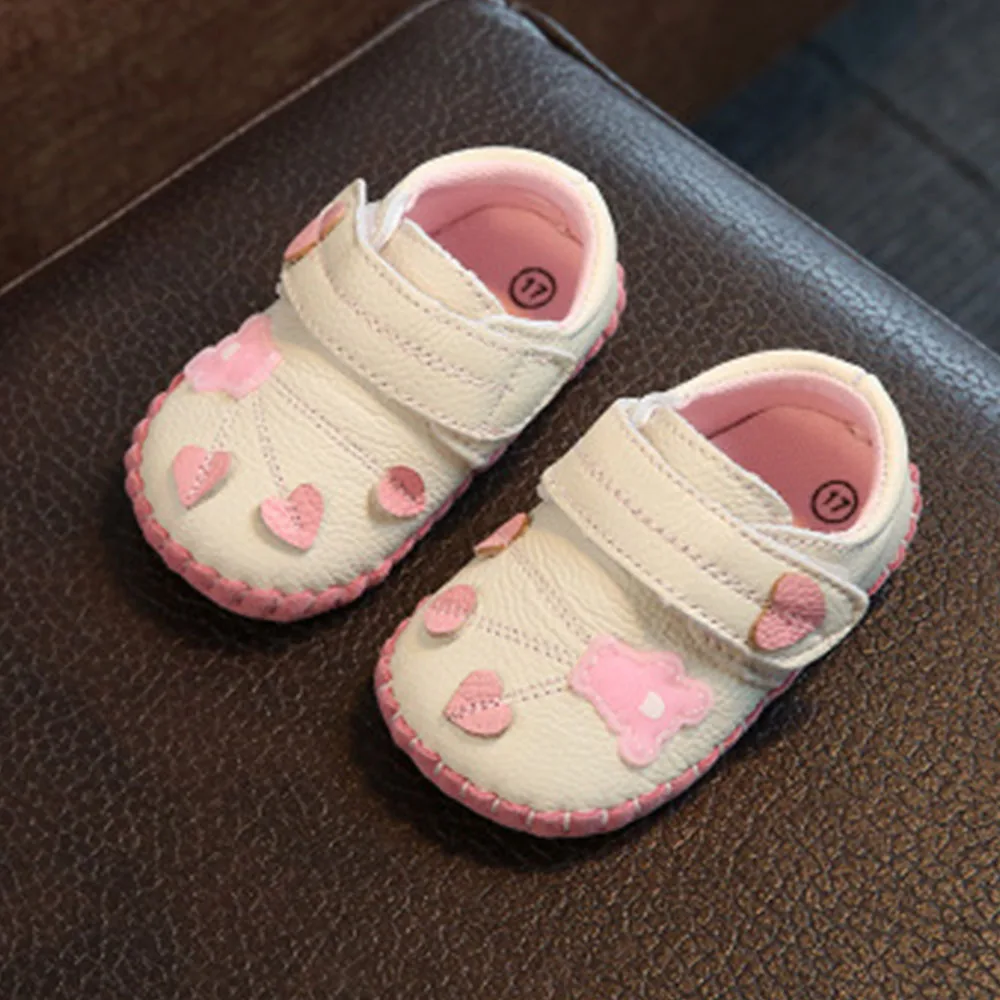Baby Leather Shoes Newborn Soft Bottom Summer Girls Baby Toddler Shoes Soft Bottom Cute Princess Baby Leaf Pattern Shoes YD542