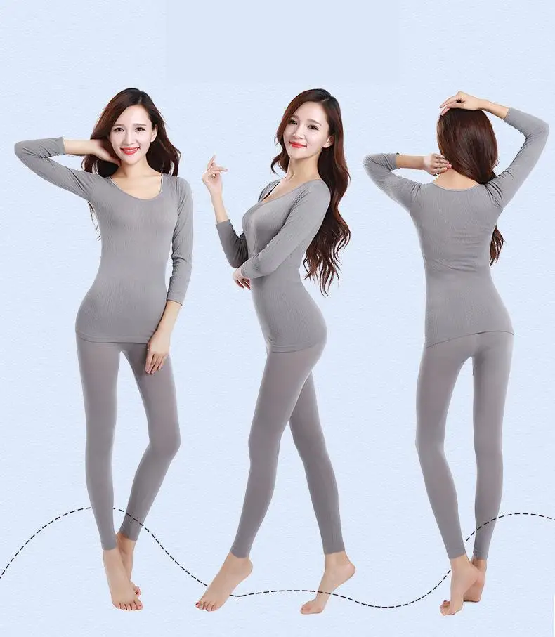 Lady fall thermal underwear thin seamless integrated shapewear home furnishing service quality long johns