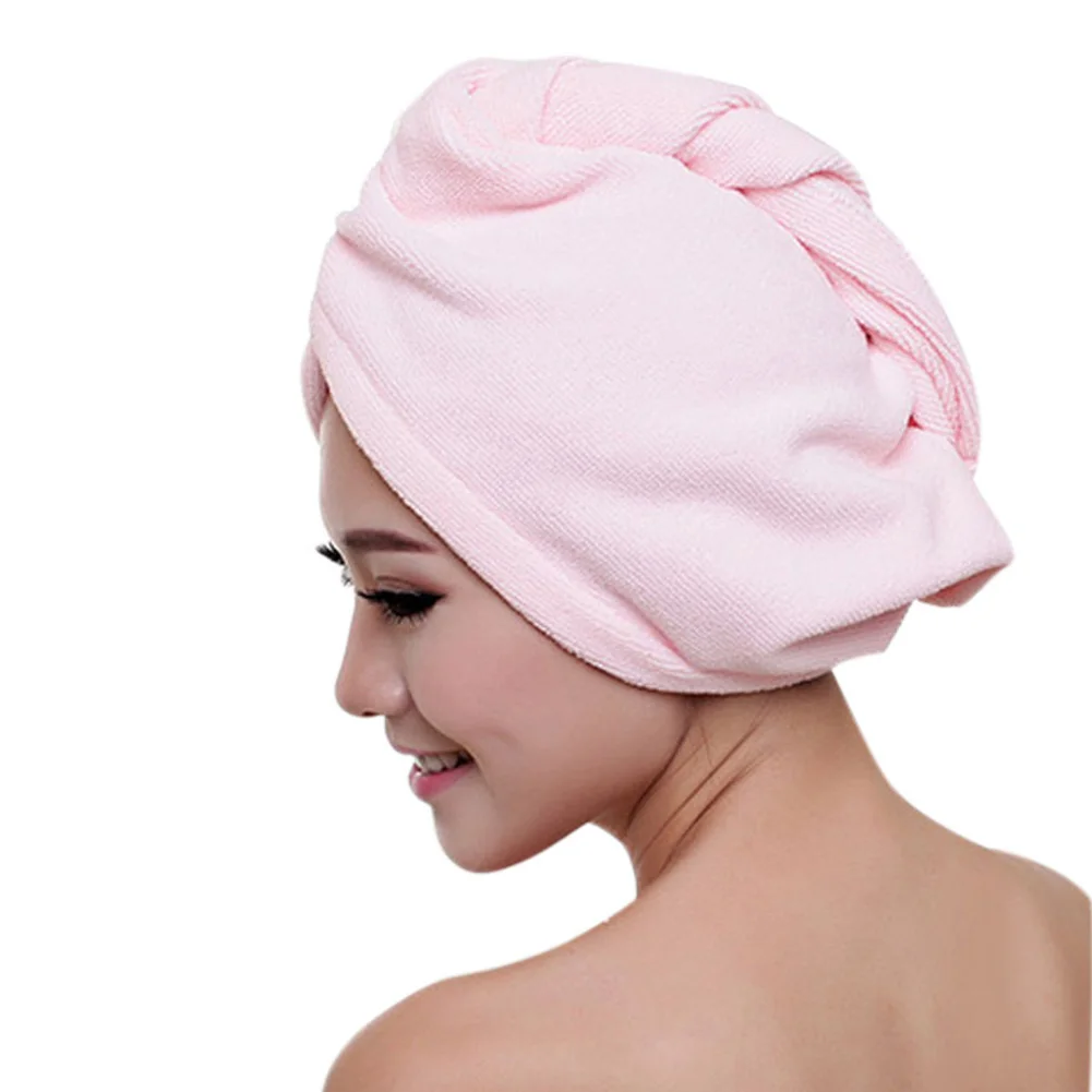 1/4 шт. Для женщин быстро сохнут волосы шляпа шапочка для душа из микрофибры сильный влаговпитывающие сушки Полотенца TN99 - Цвет: Pink