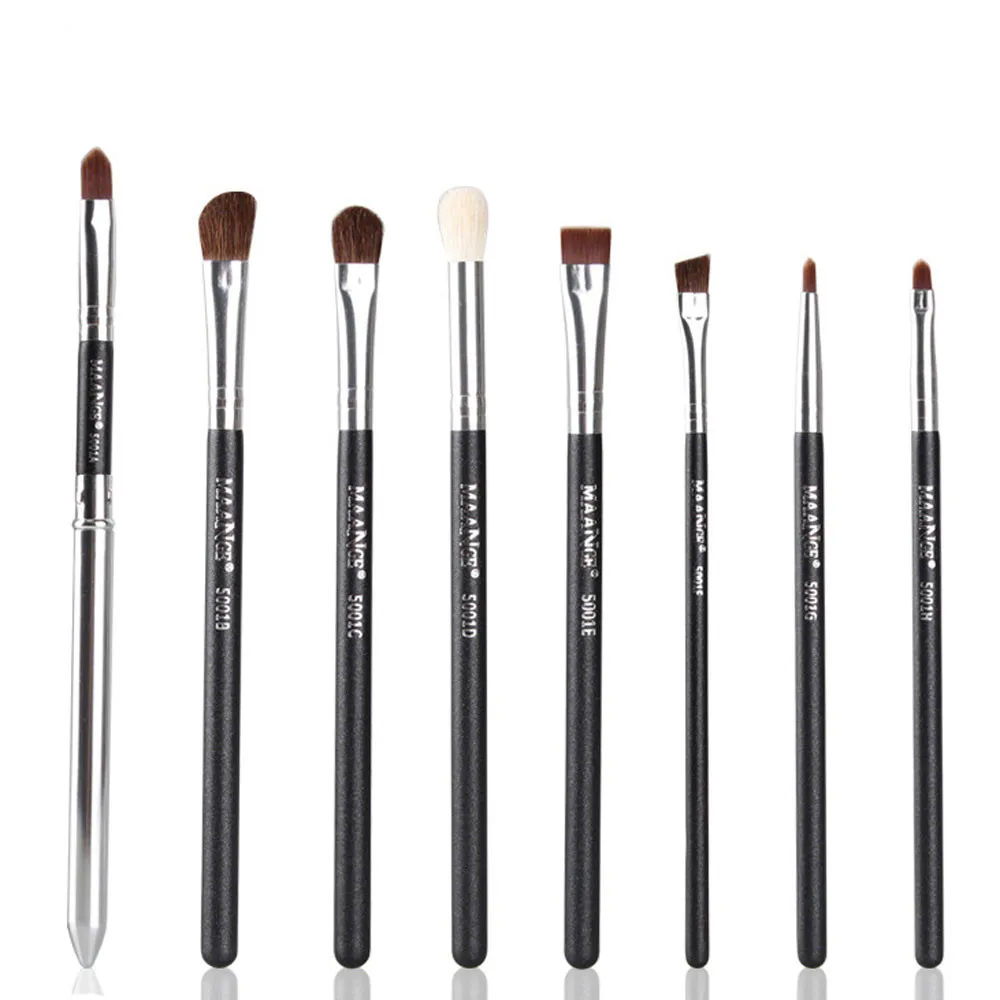 

New design Professional Makeup 8pcs Brushes Set Powder Foundation Eyeshadow Eyeliner Lip wood handle Brush Tool kits