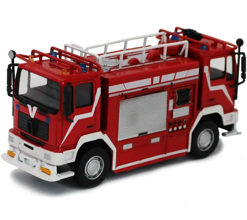 1: модель автомобиля из 64 сплава, высокая имитационная итальянская двухголовая модель пожарного грузовика, коллекционная Инженерная Игрушечная машина