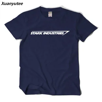 

Xuanyutee Stark Industries T shirt Homme Movie Fans Summer Cotton O-neck Short Sleeved Print T-shirt Men Grey 2XL Drop Shipping
