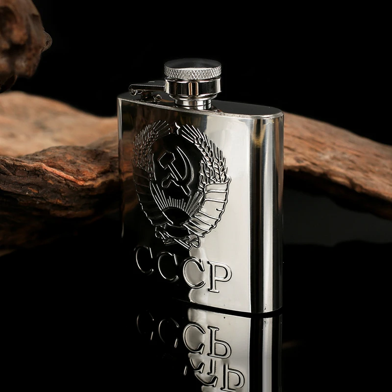 Russian Mini Hip Flasks Metal Wine Drinkware Good Quality 3 Ounce Portable Special Design With Funnel