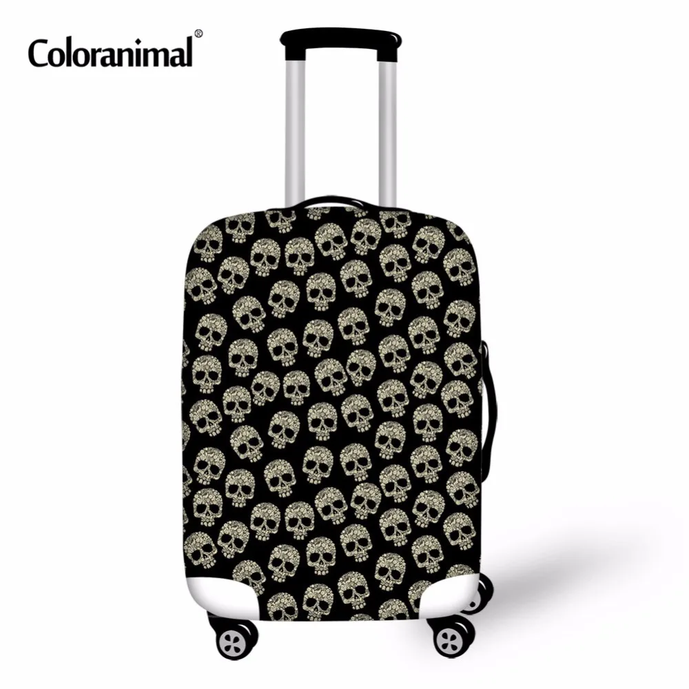 black skull suitcase