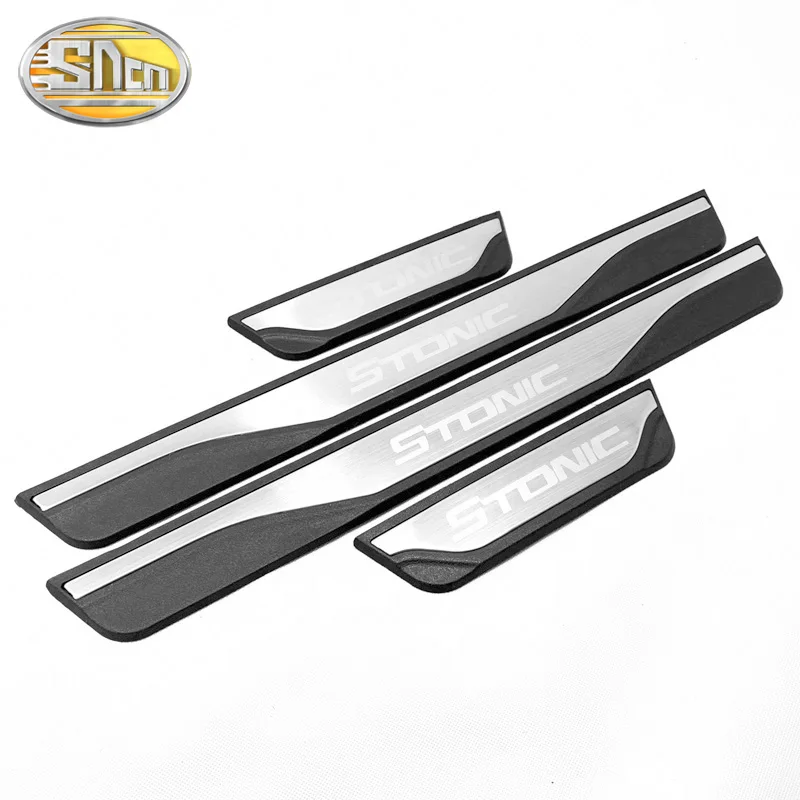 

4PCS High-quality Stainless Steel Welcome Pedal Car Scuff Plate Pedal Trim Threshold Door Sill For Kia Stonic 2017 2018 2019