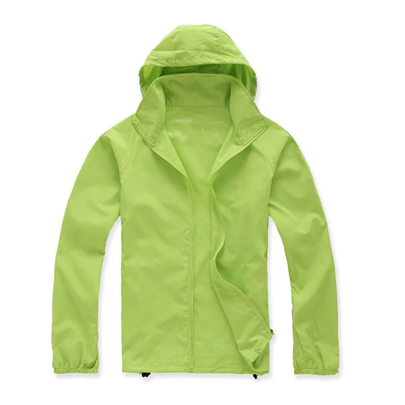 Водонепроницаемая ветрозащитная нейлоновая велосипедная куртка унисекс для бега на открытом воздухе, 6 цветов на выбор - Цвет: Green