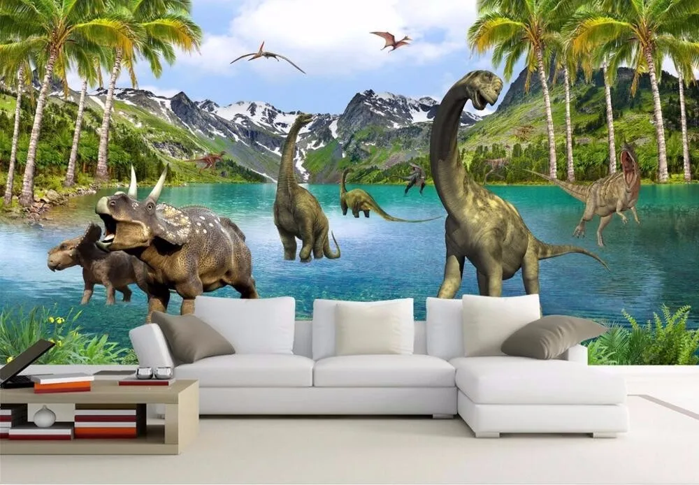 Beibehang для стен 3 d большие фрески Юрского Периода Динозавры фото обои Гостиная диван кровать спальня 3d полы