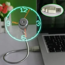Новые вечерние украшения зеленый светильник ing Часы светодиодный USB часы вентилятор мини гибкое время с светодиодный светильник вечерние прикольные гаджеты
