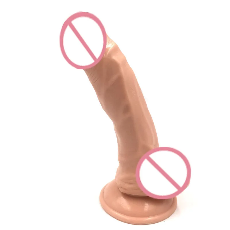 2Color Big font b Dildos b font 19 4CM Big Penis Realistic Dick Suction Cup Adult