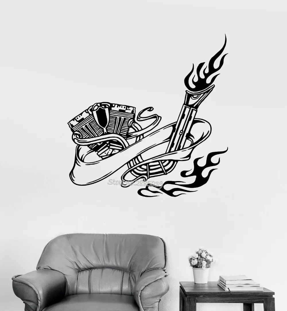 Coolest Garage Wall Decals Vinyl Removable Wall Sticker Art Fire Truck