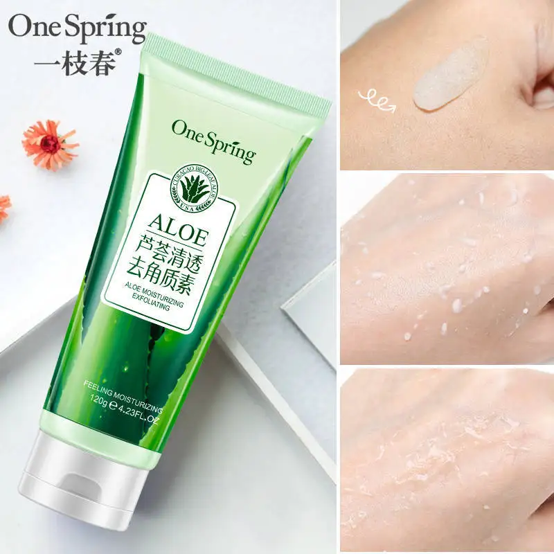 

Onespring 120g peeling Facial Cleanser Natural Exfoliating Facial Whitening Brightening face Exfoliator Aloe Vera gel Scrub